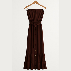 Diane Von Furstenberg Strapless Chocolate Dress